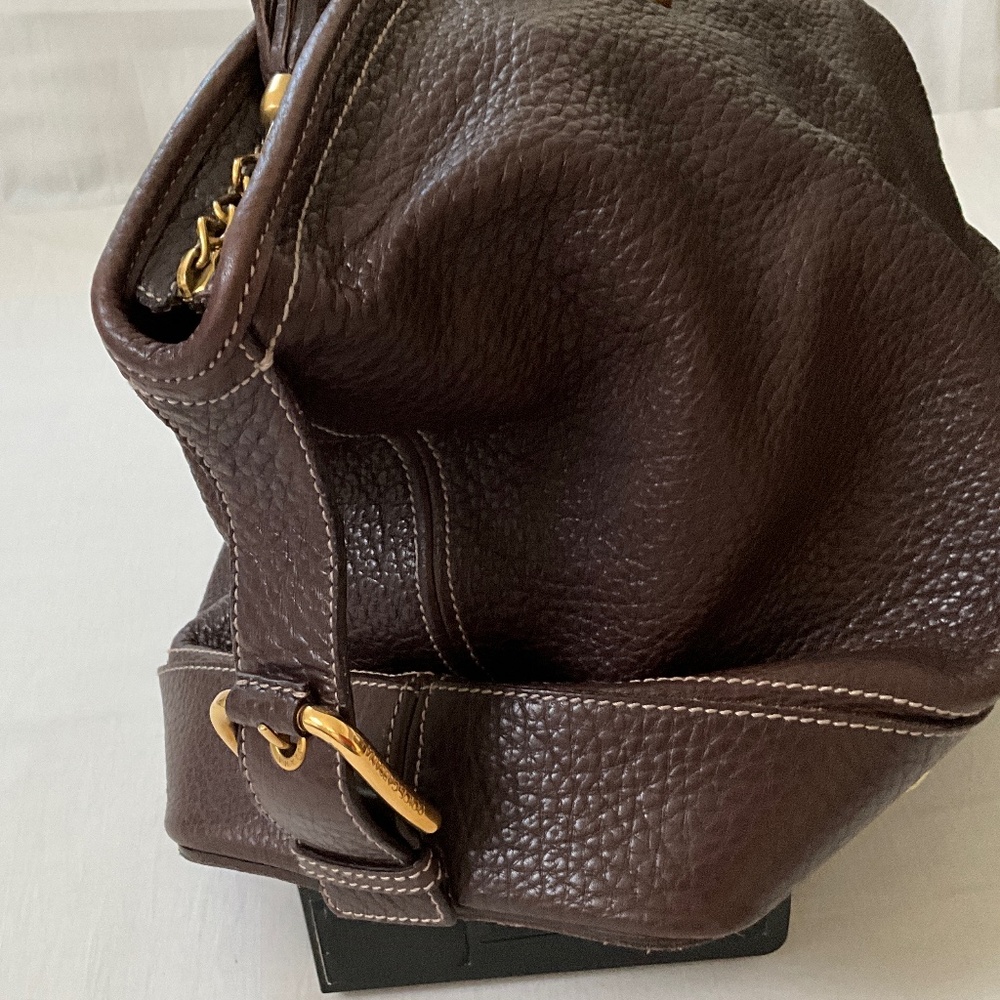 DOLCE & GABBANA Leather Weekender Duffle Satchel Brown - Picture 4 of 16